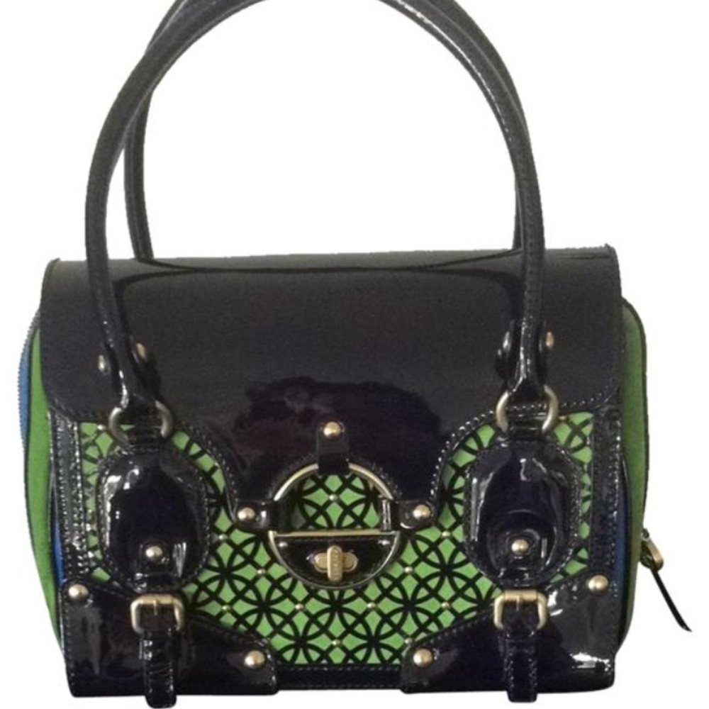 Versace color block suede top handle Exclusive